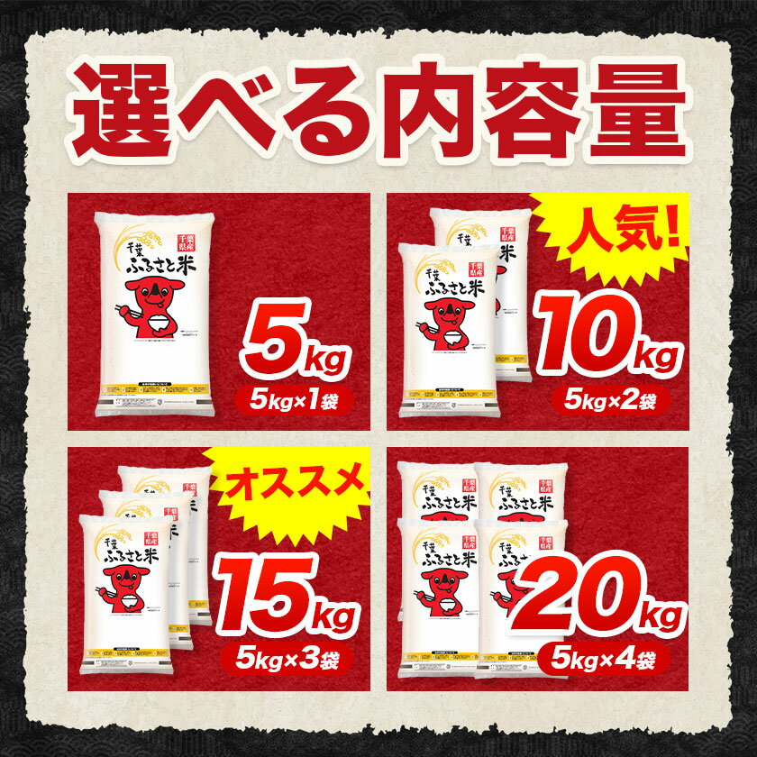 【ふるさと納税】 米 千葉ふるさと米 定期便あり 選べる 内容量 5kg 10kg 15kg 20kg 《出荷時期をお選びください》千葉県 勝浦市 米 白米 精米 国産 お米 おこめ お弁当 おにぎり こしひかり コシヒカリ
