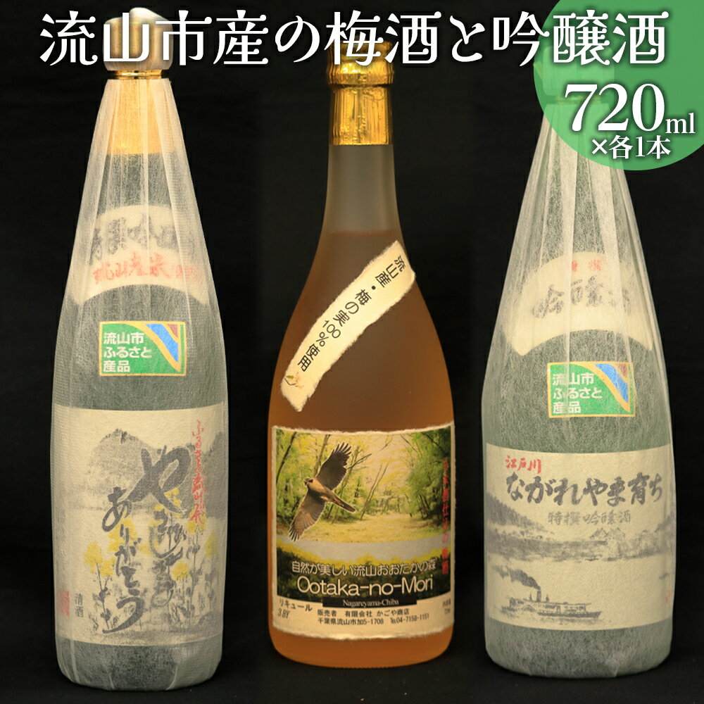 【ふるさと納税】梅酒 吟醸酒 3本 セット 各720ml 流