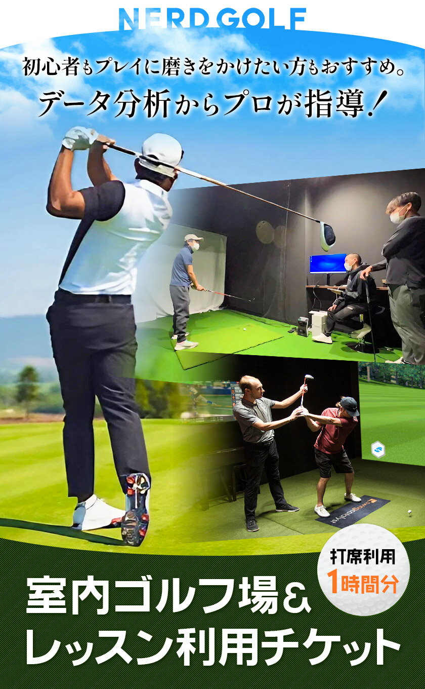 【ふるさと納税】室内ゴルフ レッスン 利用チケット 1時間分 NERD株式会社 《30日以内に出荷予定(土日祝除く)》千葉県 流山市 送料無料 インドア ゴルフ シミュレーションゴルフ 利用券 体験チケット データ分析 初心者 上級者