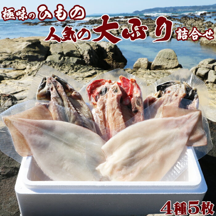 2位! 口コミ数「0件」評価「0」【極味のひもの】特選！人気ひもの詰合せ 大ぶり3種＋いか一夜干し2枚 [0011-0019]