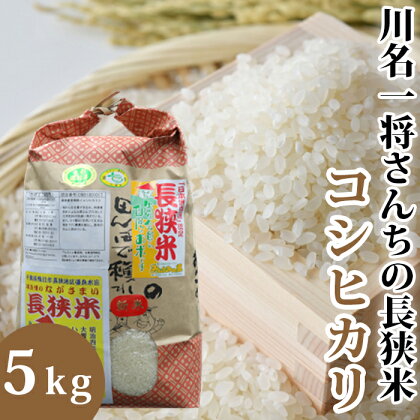 【令和5年産】川名一将さんちの長狭米　コシヒカリ5kg ※精米・玄米選択可能 [0010-0306]