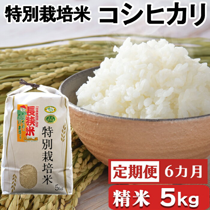 【定期便】【令和5年産】川名一将さんちの長狭米 特別栽培米コシヒカリ5kg×6ヶ月 [0060-0006]