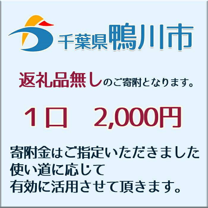 【ふるさと納税】鴨川市ふるさぽーと寄附金 返礼品なし [0002-0001]