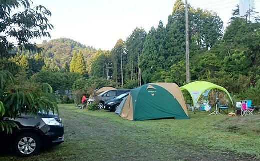 【ふるさと納税】千石台オートキャンプ場 宿泊券 1泊 1区画 車1台、大人のみ利用2人まで、ご家族利用は4人（中学生以下は2人で大人1人） オートキャンプ 山奥の自然を満喫 千葉の秘境 亀山ダム（亀山湖）近く キャンプ場 川遊び 紅葉 自然を満喫 君津市 きみつ 千葉県