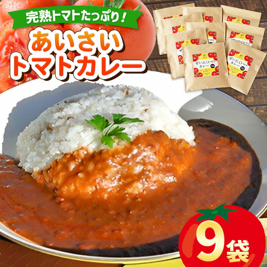 人気の直売所 「愛彩畑」 あいさいトマトカレー9袋セット | 送料無料 レトルト カレー カズサとまとガーデン 酸味 と スパイス 完熟 トマト 直売所 カズサの郷 愛彩畑 ( あいさいばたけ ) 君津 きみつ 千葉