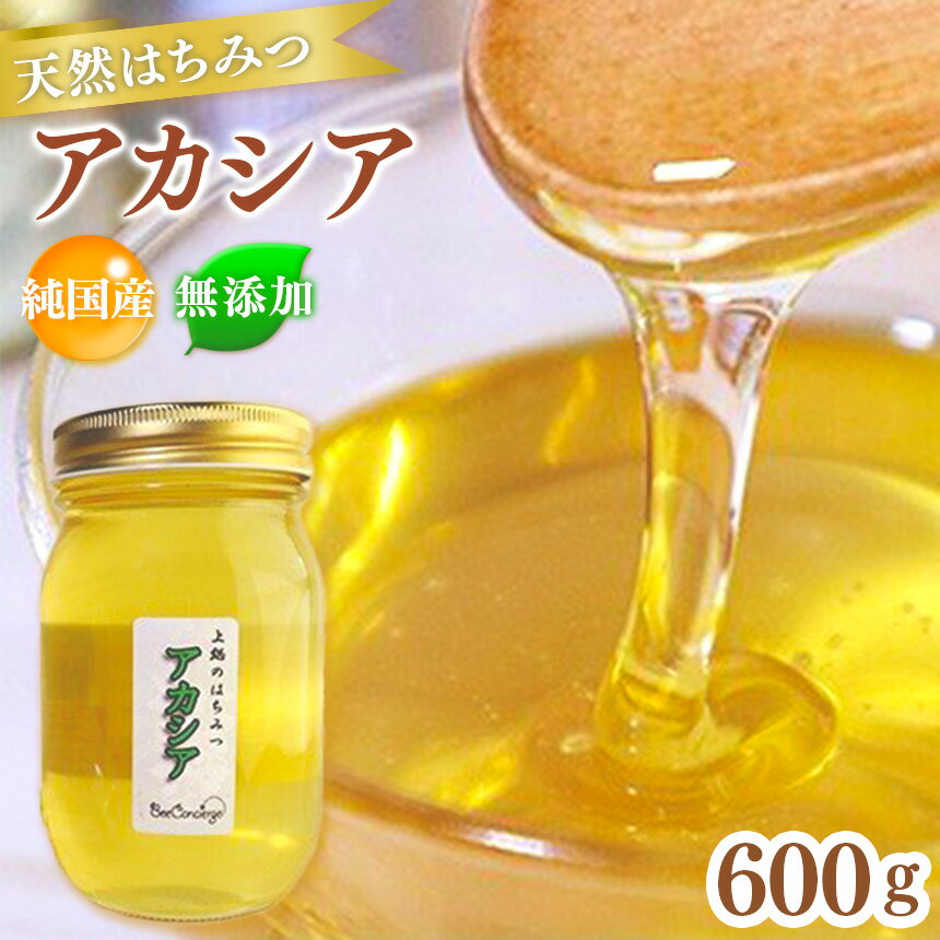 【ふるさと納税】純国産 無添加 アカシア はちみつ 600g