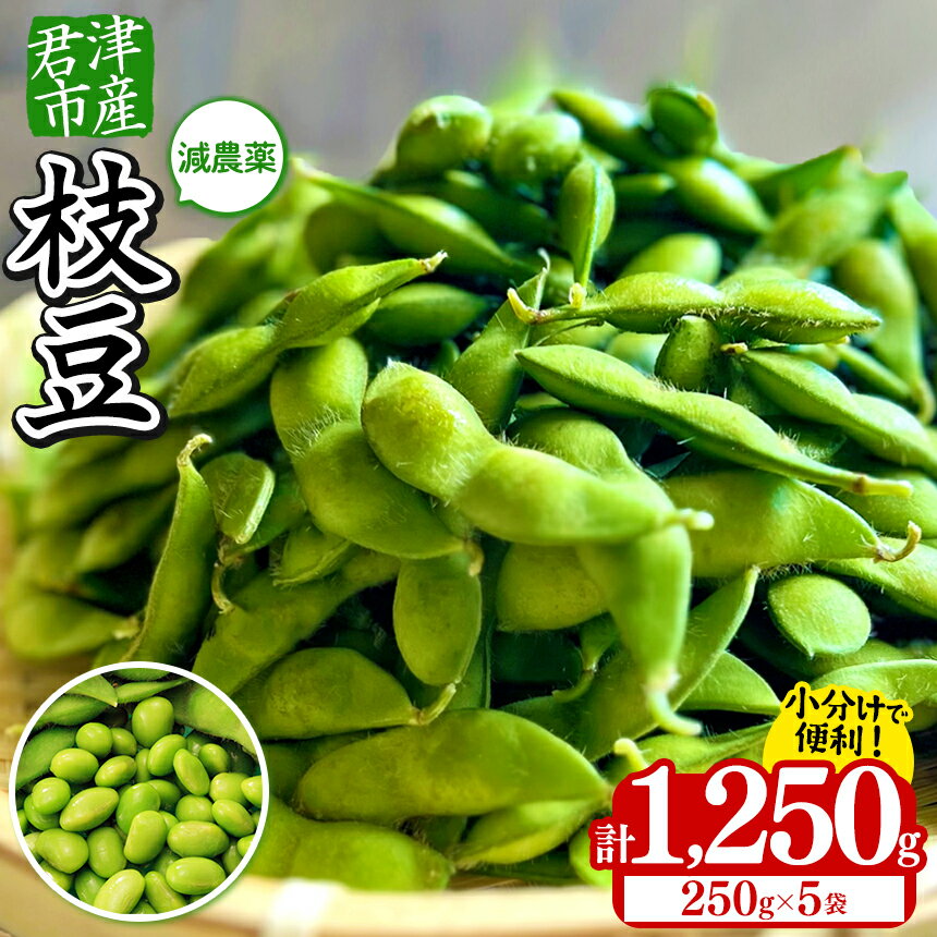 【ふるさと納税】 君津市産 枝豆 1250g 250g×5袋 送料無料 山のうなぎ農園 君津市 きみつ 千葉県