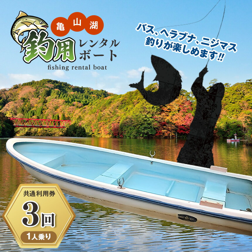 19位! 口コミ数「0件」評価「0」君津市 亀山湖 釣用レンタルボート（1人乗り）共通利用券【3回】 釣り バス ヘラブナ ニジマス 送料無料 亀山湖観光事業協同組合 君津市 ･･･ 