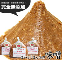 【ふるさと納税】さいとうさんちの味噌 850g×3袋 計2550g 計2.55kg 無添加 保存料不使用 国産大豆使用 千葉県富津市 自家製 手作りみそ 減塩 塩分控えめ 送料無料