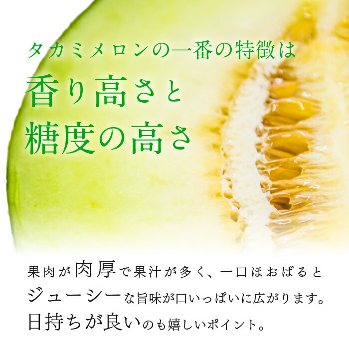 【ふるさと納税】メロン タカミメロン 4～6玉 約5～7kg 先行予約 2024年6月中旬～7月上旬発送予定 数量限定 すなずか農園