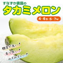 【ふるさと納税】◇すなずか農園のタカミメロン 4〜6玉(5〜...