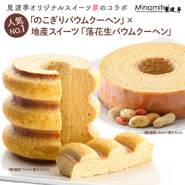 【ふるさと納税】【コロナ 応援 食品】【コロナ 応援 スイーツ】見波亭 千葉県バウムクーヘンセット 2種 のこぎり山バウムクーヘン 落花生バウムクーヘン 詰め合わせ 詰合せ 常温 菓子 洋菓子 贈り物 贈答用 プレゼント お土産 手土産 ギフト おやつ 千葉県 富津市 送料無料