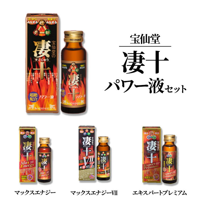 【ふるさと納税】宝仙堂 凄十 パワー液セット 5本+50ml×10本 八街市 千葉 エナジードリンク