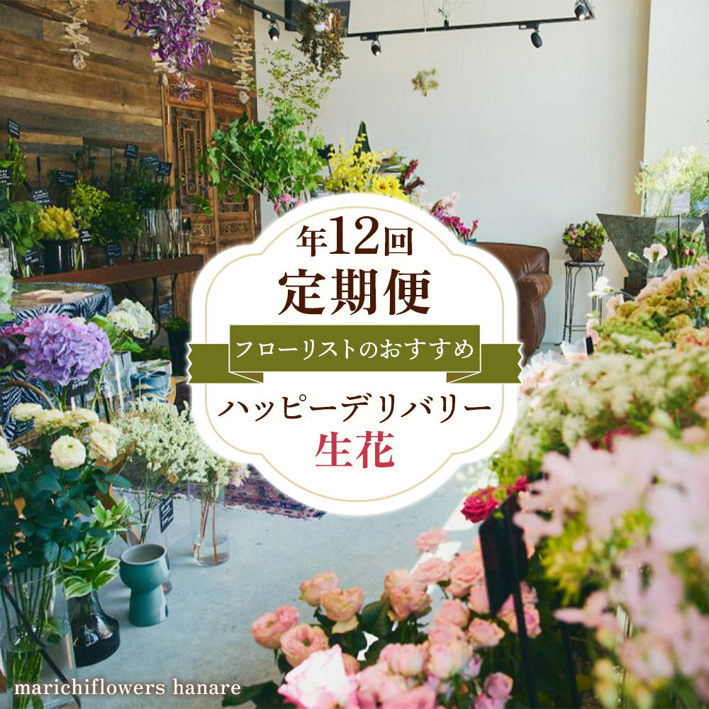 【ふるさと納税】フローリストのおすすめ ハッピーデリバリー (生花)【定期便】年12回｜花 フラワー ギフト プレゼント 記念 お祝い ボタニカル インテリア [0440]のサムネイル