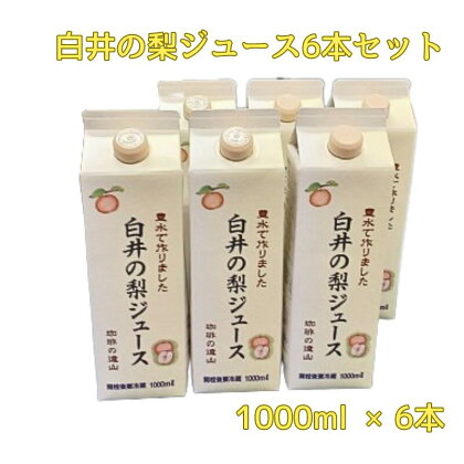 白井の梨ジュース 1,000ml 6本セット 遠山珈琲