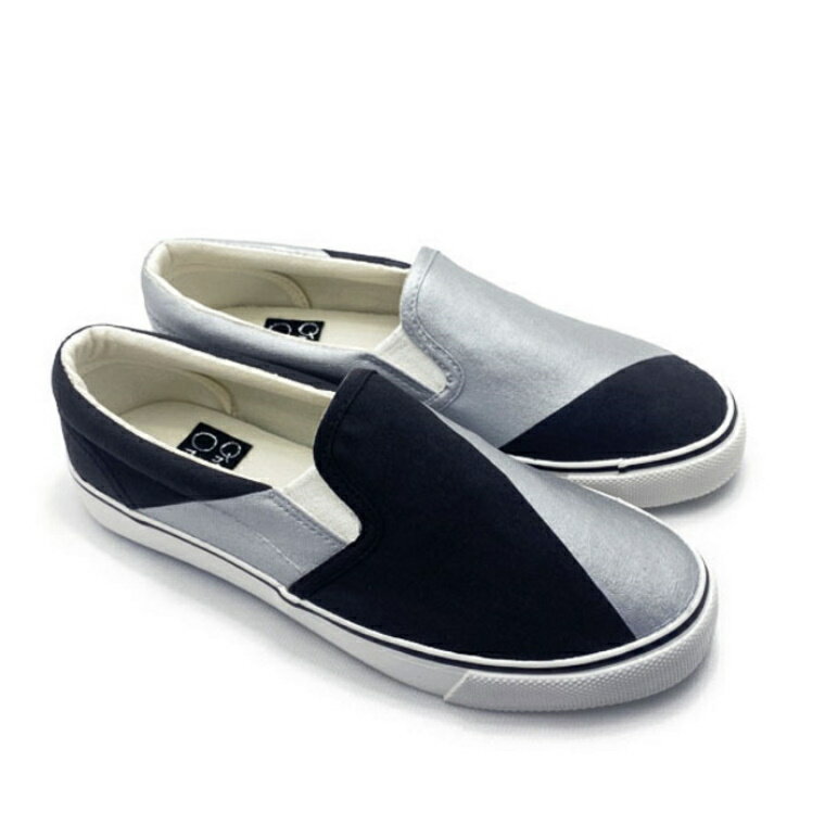 【ふるさと納税】手描き スニーカー anti（S） レディース メンズ ユニセックス スリッポン シルバー×ブラック ワイズ 2E 22.0～28.0cm おすすめ おしゃれ 【受注制作】