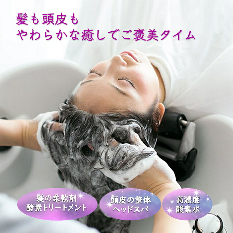 【ふるさと納税】髪質改善 酵素トリートメント エイジングケア 頭皮の整体 ヘッドスパ 高濃度酸素水 髪質・頭皮ケア リラクゼーション「髪も頭皮もやわらかな癒しで...