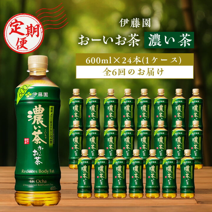 23位! 口コミ数「0件」評価「0」【毎月定期便】おーいお茶濃い茶600ml 24本(1ケース)伊藤園全6回【配送不可地域：離島・沖縄県】【4003291】