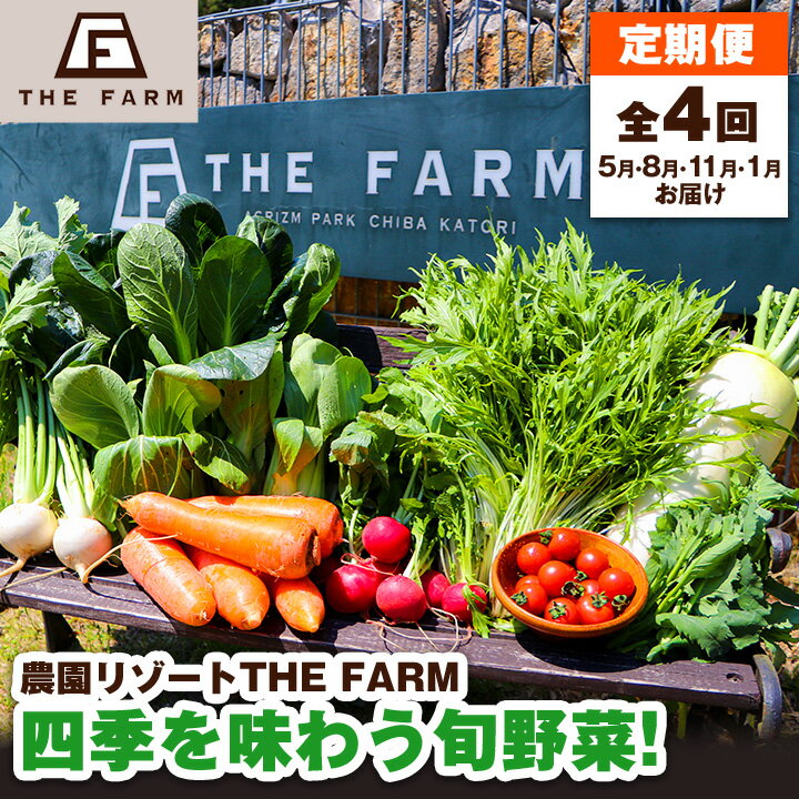 楽天千葉県香取市【ふるさと納税】【発送月固定定期便】THE FARMの四季を味わう旬野菜!新鮮野菜の定期便 全4回【配送不可地域：離島・沖縄県】【4003961】