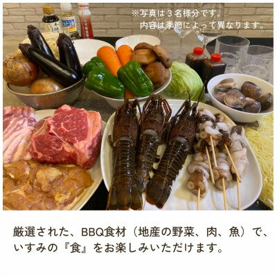 【ふるさと納税】贅沢海鮮BBQ1名様分付1棟貸切宿泊コース(最大5名ペット可)【1394130】その2