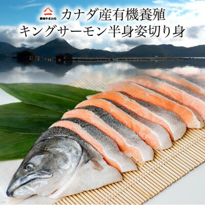 カナダ産キングサーモン半身姿切身 甘塩 1.6kg[配送不可地域:離島]