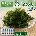 【ふるさと納税】陸上養殖あおのり(原藻) 5g×6パック【1542686】