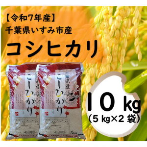 【ふるさと納税】【令和7年産米】 千葉県いすみ市産 コシヒカリ精米10kg(5kg×2袋)【1546629】