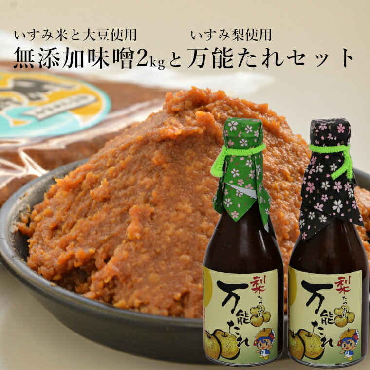 【ふるさと納税】 味噌 2kg 詰め合わせ 無添加 万能たれ 2本 梨