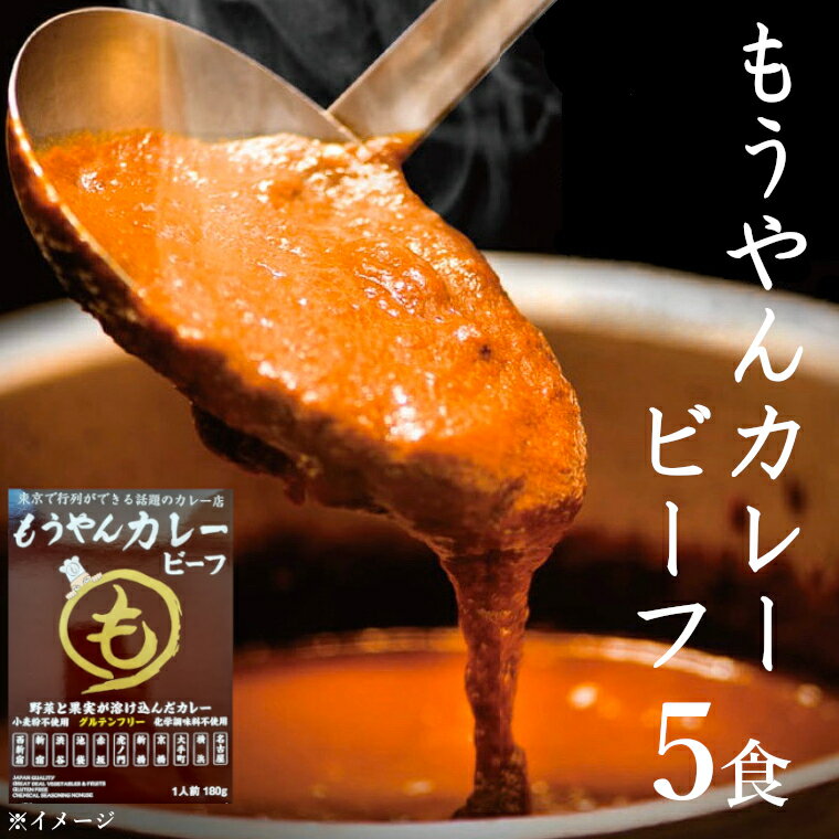 【ふるさと納税】 カレー レトルト 送料無料 ビーフ 5箱 もうやんカレー グルテンフリー 無添加