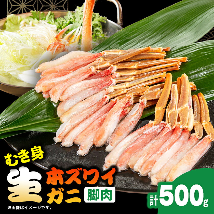 【ふるさと納税】生本ズワイガニ脚肉むき身500g_ 美味しい 人気 海鮮 ズワイガニ 蟹 カニ 鍋 贅沢 【配送不可地域：離島】【1607604】 f122386-isumi-10000741 千葉県いすみ市 パッケージ画像