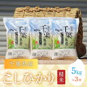 【ふるさと納税】令和5年産 千葉県産コシヒカリ(精米)15kg[5kg×3袋] お米 15kg 千葉県産 大網白里市 コシヒカリ 米 精米 こめ 送料無料..