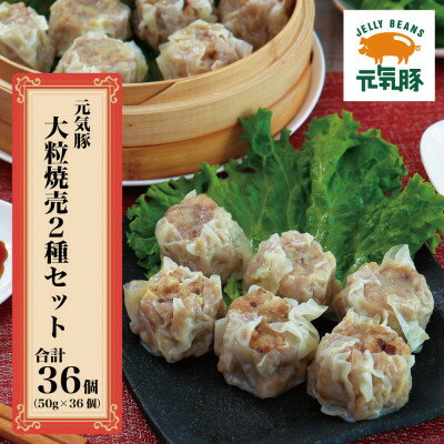 【ふるさと納税】【千葉県産三元豚】元気豚 大粒焼売2種セット(2種 合計36個入)【シュウマイ】【配送不可地域:離島・沖縄県】【1405056】