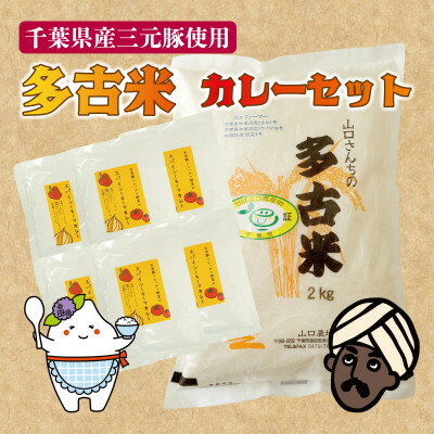 20位! 口コミ数「0件」評価「0」ご飯にはやっぱりカレー!「多古米コシヒカリ2kg」と「元気豚キーマカレー150g×6」セット【配送不可地域：離島】【1491087】