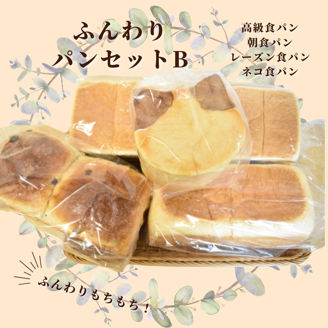 レーズンパン 【ふるさと納税】shopはっぴぃの手作りふんわりパンセットB（高級食パン＋朝食用食パン＋レーズンパン＋ネコ食パン）