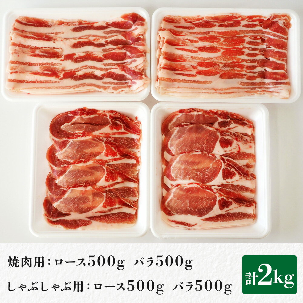 【ふるさと納税】東庄町産SPF豚肉 焼肉＆しゃぶしゃぶセット 500g×4 計2kg