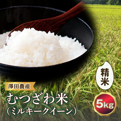 令和5年産米 むつざわ米（ミルキークイーン）精米 5kg 澤田農産 F21G-130