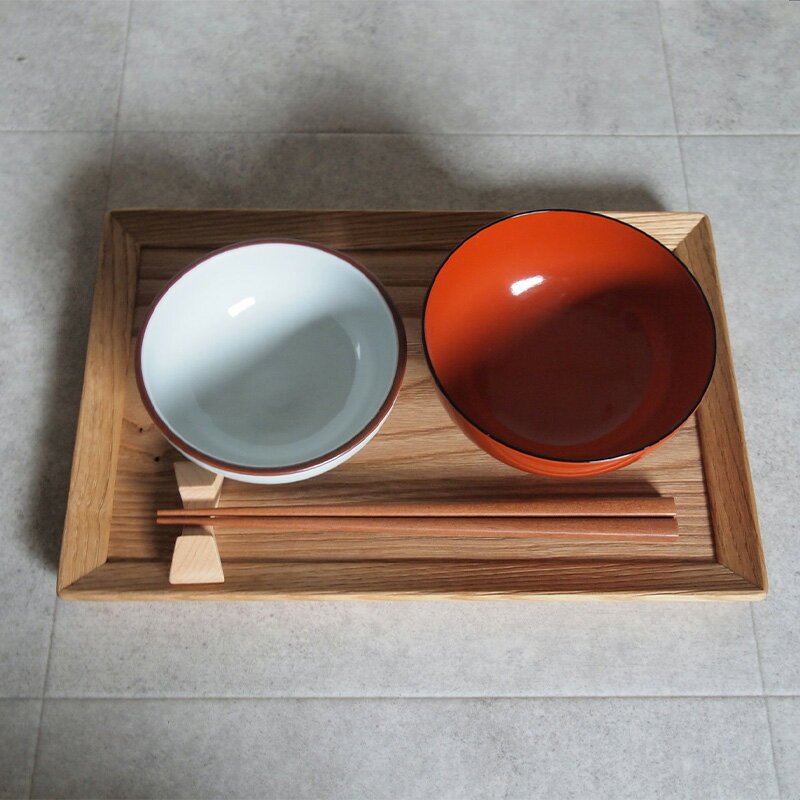 【ふるさと納税】クリ材の卓上膳 ＜全2色＞ Sサイズ トレー お盆 おぼん ウッド トレイ 四角 木製 雑貨 インテリア キッチン 栗材 無垢材 F21G-256var