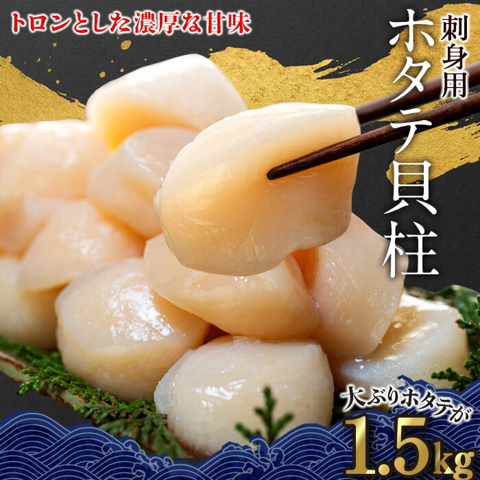 【ふるさと納税】刺身用ホタテ貝柱 1.5kg 冷凍 帆立 ほ