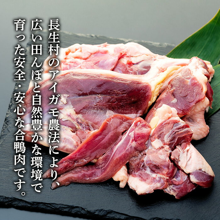 【ふるさと納税】アイガモ肉（生肉）1羽〜2羽分（約500g〜1000g） アイガモ農法 エコファーマー ちばエコ農産物 合鴨肉 アイガモ ふるさと 納税 千葉県 長生村