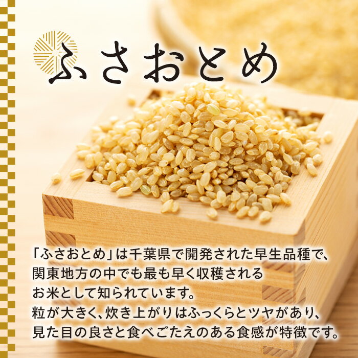 【ふるさと納税】【令和8年産新米】ふさおとめ（玄米30kg）令和8年産 玄米 新米 早生 早場米 千葉県独自品種 千葉県産 ふるさと 納税 長生村 千葉県