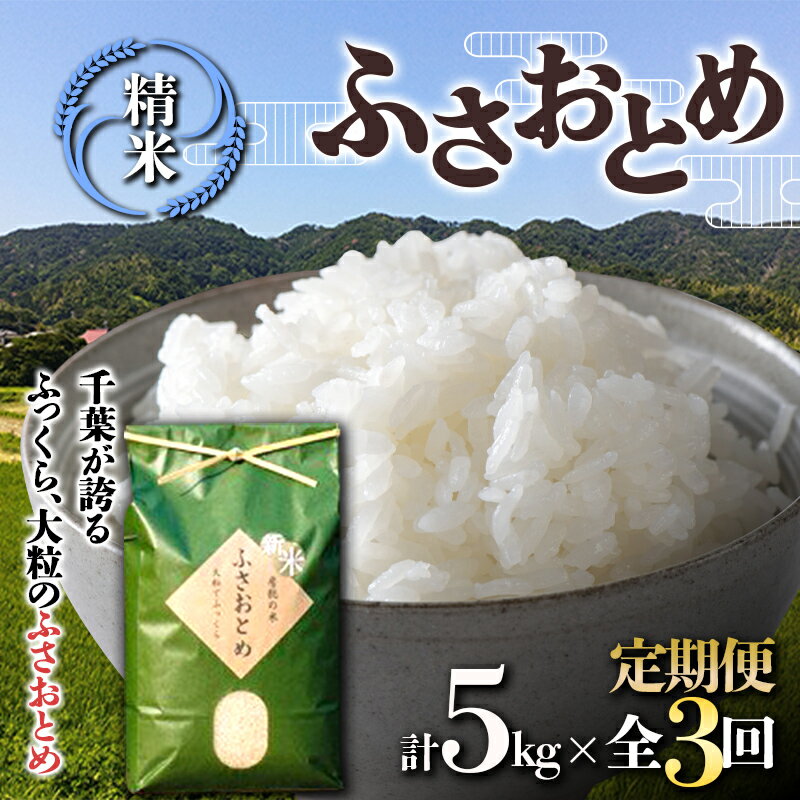 【ふるさと納税】令和5年度産 新米 【定期便3回連続お届け】鋸南米 ふさおとめ 5kg 白米 お米 ご飯 米 千葉県 鋸南町 F22X-155