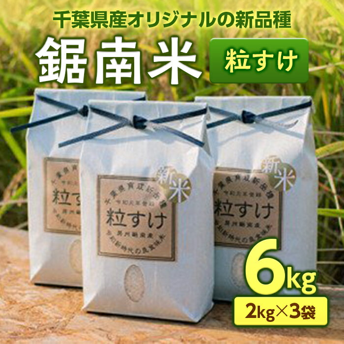 【ふるさと納税】鋸南米(粒すけ)6kg/お米白米新品種小分け千葉県特産F22X-032