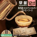 91位! 口コミ数「0件」評価「0」【早苗】焙煎珈琲豆(★12か月定期便★ 毎月違ったスペシャルティコーヒーコース 計12種) 豆 定期便 12回 1年 スペシャルティコーヒー 珈琲 ランダム お楽しみ 月替わり 300g 小分け ジッ・・・