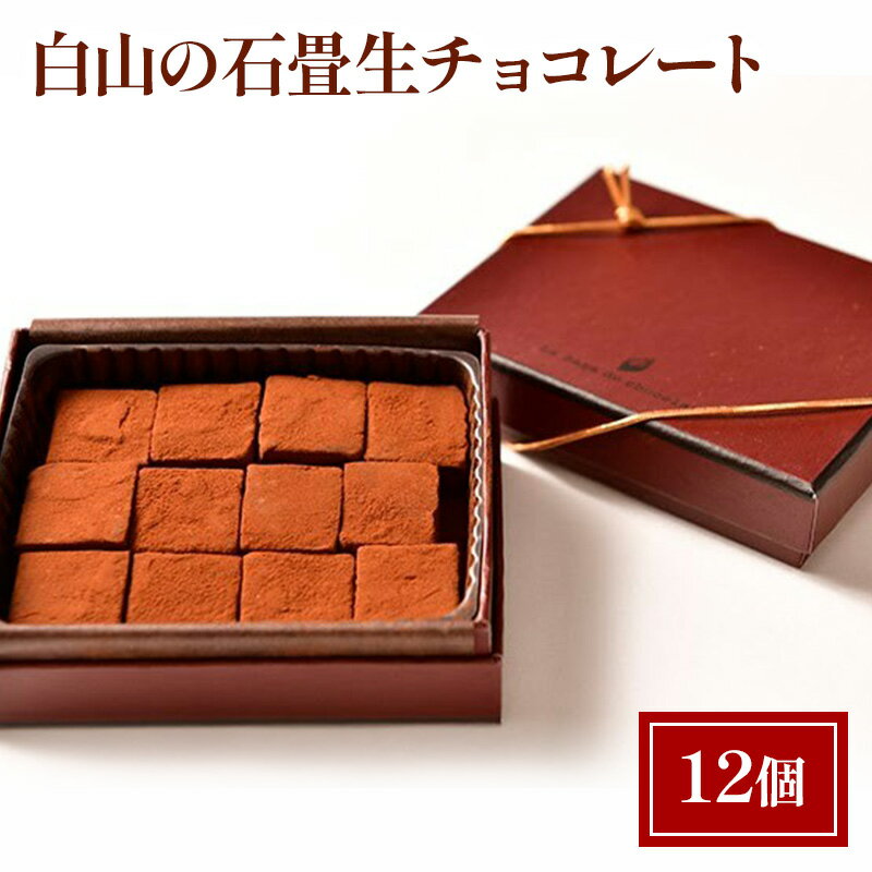 白山の石畳[生チョコレート] 12個セット [ スイーツ お菓子 洋菓子 チョコレート 生チョコ なめらかな口どけ 大人の味わい 自分へのご褒美 贈り物 ]