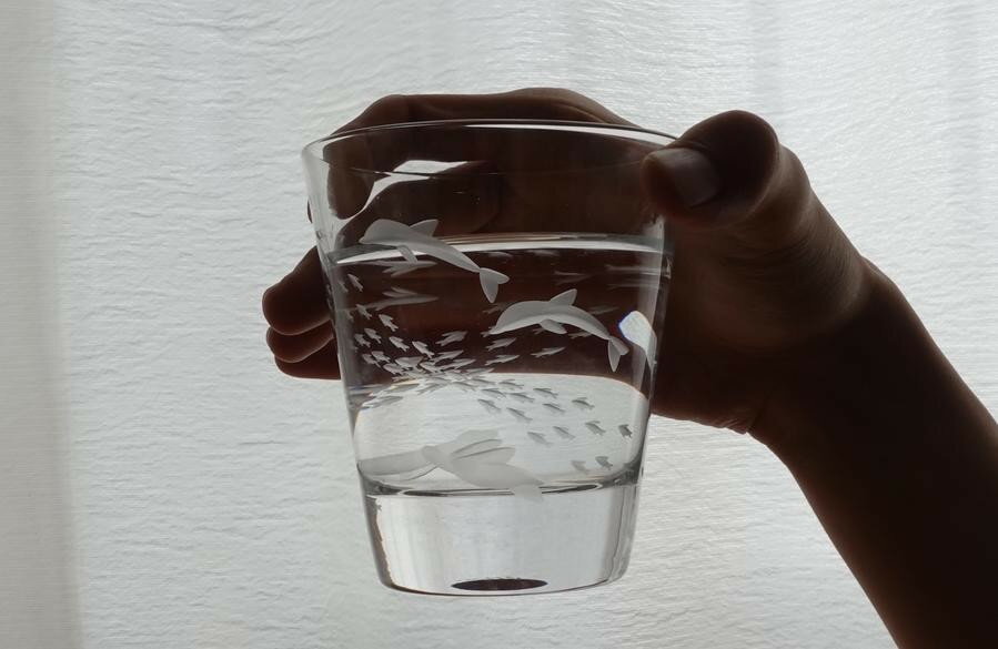 【ふるさと納税】浅草切子 aquatic「Penguins Aquarium」 切子 切子ガラス ガラス工芸 グラス ガラス コップ ペンギン 手作り ぐい呑み 家飲み 酒器 ハンドメイド 手作り ギフト 贈答 プレゼント