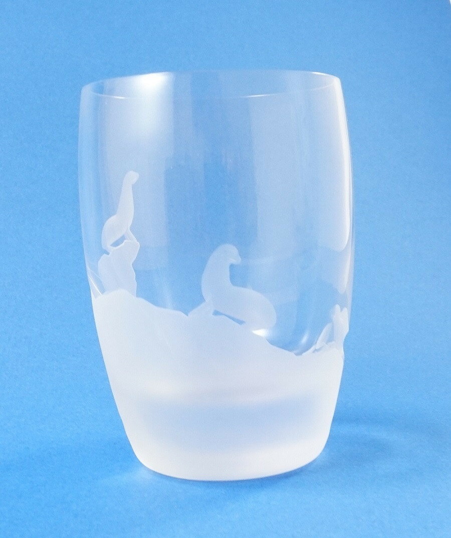 【ふるさと納税】浅草切子 aquatic「Sea Lion Climb」 切子 切子ガラス ガラス工芸 グラス ガラス コップ アシカ 手作り ぐい呑み 家飲み 酒器 ハンドメイド 手作り ギフト 贈答 プレゼント