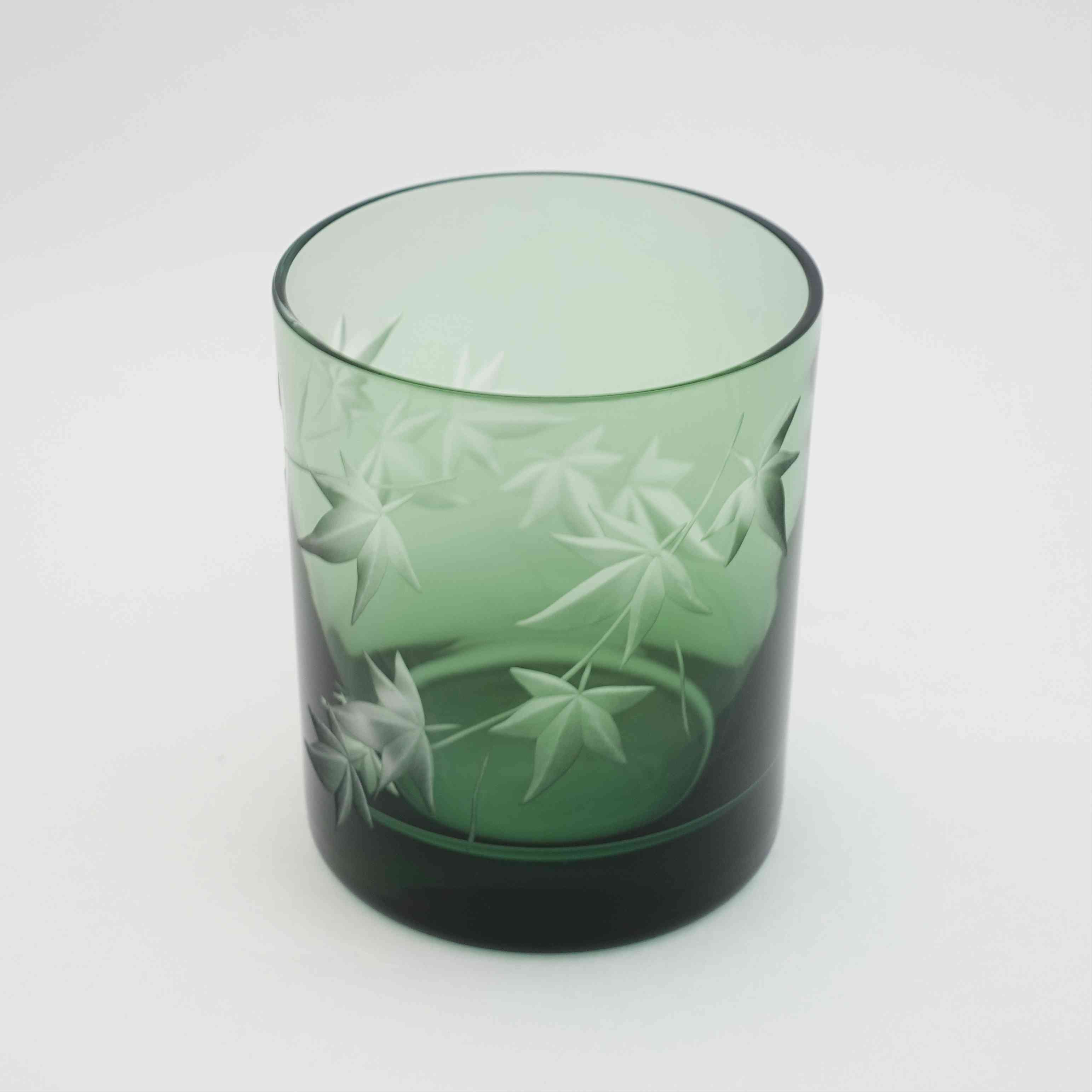 【ふるさと納税】浅草切子 暮らしの硝子「蔦 切立緑」化粧箱入り 切子 花切子 切子ガラス ガラス工芸 グラス ガラス コップ 手作り ぐい呑み 家飲み 酒器 ハンドメイド 手作り ギフト 贈答 プレゼント