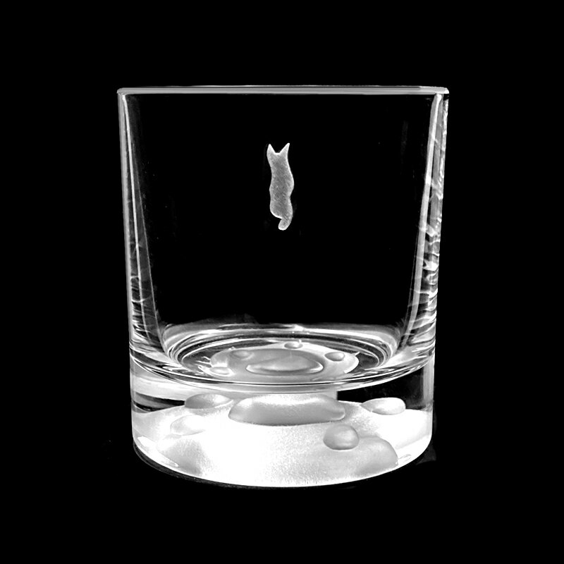 ロックグラス ネコの手[2個セット] ペア 家飲み 酒器 ハンドメイド 手作り ギフト 贈答 プレゼント のし対応