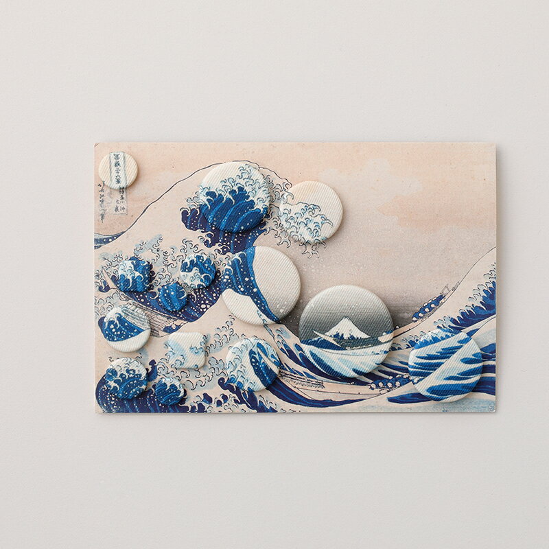 浮世絵くるみボタン 神奈川沖浪裏 浮世絵 葛飾北斎 ボタン 絵画 絵 贈り物 プレゼント