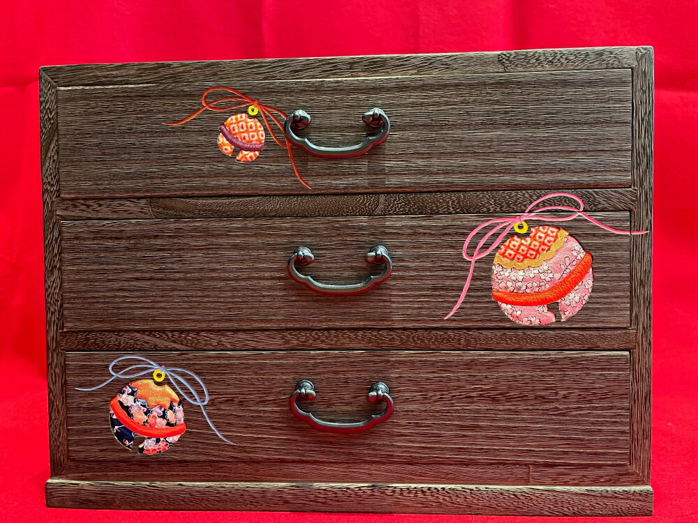 [箱長]A4サイズ三ッ引き出し 木箱 3段 引き出し 桐 木製 伝統工芸品 A4サイズ 箱 小物入れ ボックス 収納 収納ボックス インテリア小物 和モダン 和風 日本製